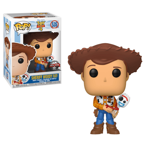 Sheriff Woody (holding Forky) - Toy Story 4 - [Overall Condition: 9/10]