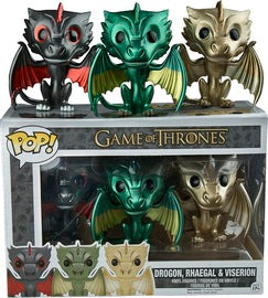 Drogon, Rhaegal & Viserion (Metallic) - Game of Thrones - [Overall Condition: 9/10]